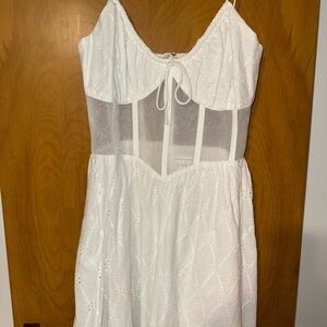Sabo Skirt White Lace Mini Dress
